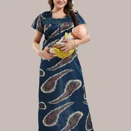 Gutthi Women Blue Nightdress-image-41