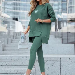 Mast & Harbour Sweatshirt With Leggings Co-Ords image 3