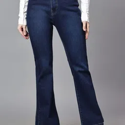 FASHIONFIBRE Women Bootcut High-Rise Light Fade Stretchable Jeans-image-19