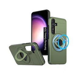 Luxury Kase Solid Samsung Galaxy S24 5G Magsafe Shockproof Rugged Back Case image 1
