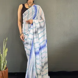 Mitera Tie and Dye Pure Georgette Saree image 2