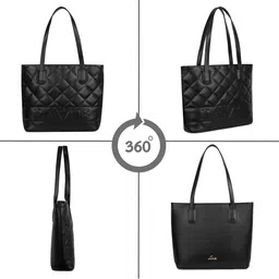 Lavie Women Textured Shopper Quilted Tote Bag image 3