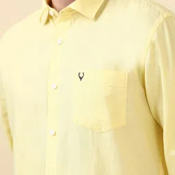Allen Solly Men Slim Fit Spread Collar Solid Cotton Casual Shirt image 5