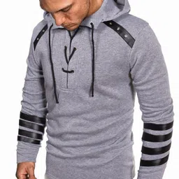 StyleCast x Revolte Men Solid Hooded Sweatshirt-picture-25