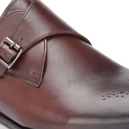 Harrykson London Men Formal Monk Shoes Italian Leather Single FormalShoe image 4
