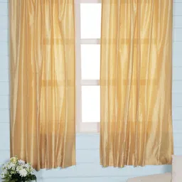 Soumya Beige Set of 2 Sheer Window Curtain-image-5