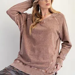 HERE&NOW Women Oversized Solid Sweatshirt-picture-27