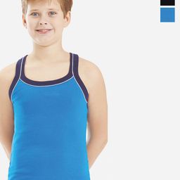 Bodycare Kids Boys Pack Of 2 Soft Breathable Cotton Rib Vests KGA2014BLKWH-60-picture-16