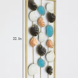 vedas Gold Toned & White Abstract Hanging Wall Decor image 3