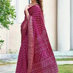 GHAN SALS Bandhan Printed Woven Design Baluchari Saree image 2