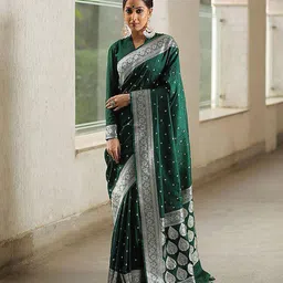 Aldwych Ethnic Motifs Zari Banarasi Saree-image-62