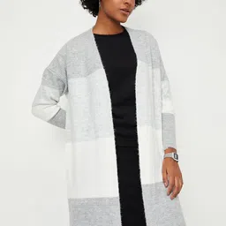 max Women Striped Longline Cardigan-picture-25