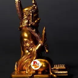 DARIDRA BHANJAN Gold-Toned Religious Idol Showpiece image 2