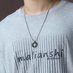 Roadster Silver-Plated Circular Pendants with Chains image 5