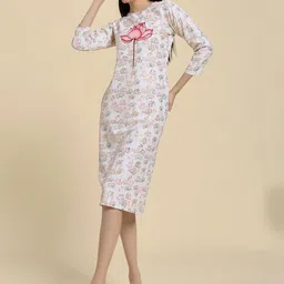 Attire Empire Floral Print Sheath Midi Dress-picture-29