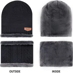 FLEXCYCAP Men Woollen Beanie with Neck Cover image 3