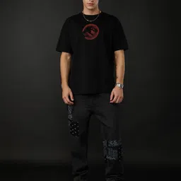 The Souled Store Jurassic World Printed Pure Cotton Oversized T-shirt image 3