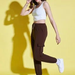 BUY NEW TREND Women Pack of 2 Relaxed High-Rise Joggers Trousers image 4