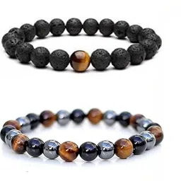 ARDLOR Set Of 2 Artificial Beaded Elasticated Bracelets-image-45