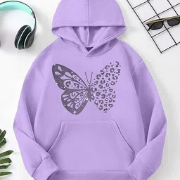 acoustix Women Full Sleeve Solid Hooded Sweatshirt image 1