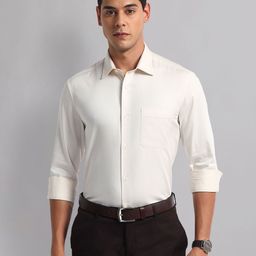 AD By Arvind Men Spread Collar Textured Cotton Casual Shirt-picture-7