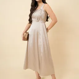 aayu Satin Sheath Midi Dress image 2