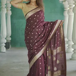 ZIKARAA Ethnic Motifs Zari Silk Cotton Handloom Saree image 4