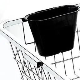 kitcheria Dish Drainer Kitchen Rack Utensils Basket Drainer & Dish Drainer Basket for Kitchen Steel image 2