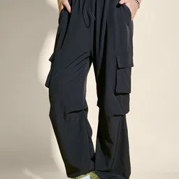 CORSICA Women Relaxed Loose Fit High-Rise Cargos Trousers-picture-21