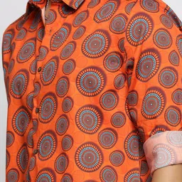 SHOWOFFFF Men Smart Slim Fit Printed Casual Shirt image 4