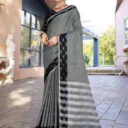 Anouk Rustic Woven Design Zari Linen Blend Saree-picture-28