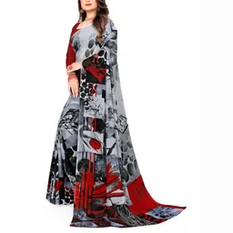 Moda Rapido Black Poly Georgette Sarees image 5