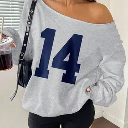 SXV STYLE Women Printed Round Neck Sweatshirt-image-63