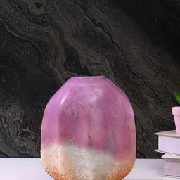 Myntra Elegant Homes Purple & White Swirl Textured Glass FlowerVases-picture-43