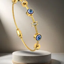 RKB Sales Women Cubic Zirconia Gold-Plated Cuff Bracelet-picture-41