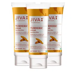 Jiva Set Of 3 Turmeric Cream For Pimples-100g Each image 1