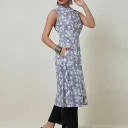 Soch Floral Printed Sleeveless A Line Kurta image 4
