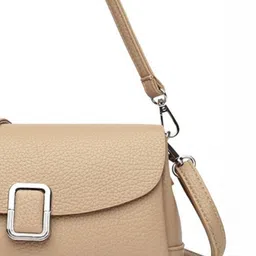 StyleCast Solid Structured Non-Detachable Sling Strap One Handle Sling Bag image 2