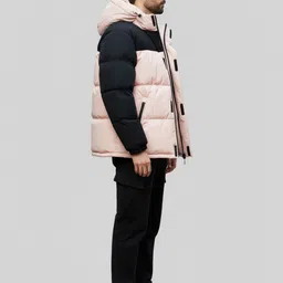 Mast & Harbour Men Hooded Colourblocked Puffer Jacket image 2