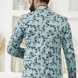 MR BUTTON Printed Tailored-Fit Double-Breasted Blazer image 2