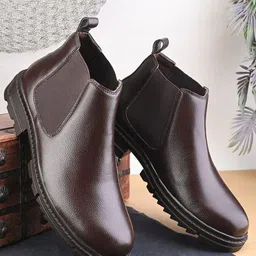 Killer Men Leather Mid-Top Chelsea Boots-picture-24