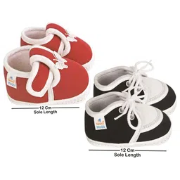 NESKA MODA Unisex Kids Pack of 2 Cotton Booties image 4