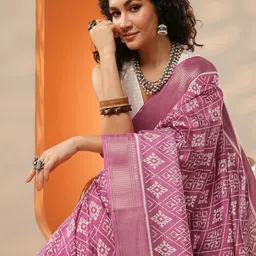 Libas Ethnic Motifs Printed Saree With Blouse Piece image 5
