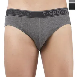 Sporto by Macho Pack Of 4 Cotton Mid-Rise Basic Briefs-picture-21