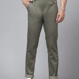 Arrow Sport Slim Fit Low-Rise Oxford Weave Trousers-image-6