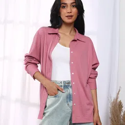 pinacolada Women Regular Fit Solid Spread Collar Casual Shirt image 2