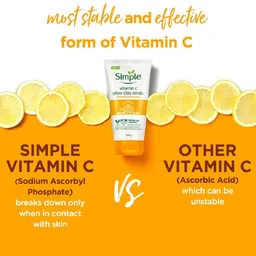 simple Protect N Glow Vitamin C Glow Clay Scrub|| 150g Scrub image 5