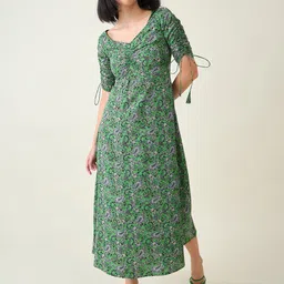 aayu Print Crepe A-Line Midi Dress-picture-11