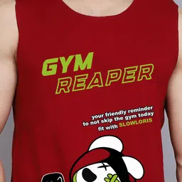 SLOWLORIS Pack Of 2 Men Printed Bio-Wash Combed Cotton Innerwear Vest image 3