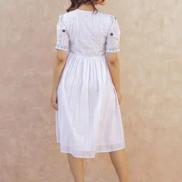 Aadews Printed Fit & Flare Dress image 3